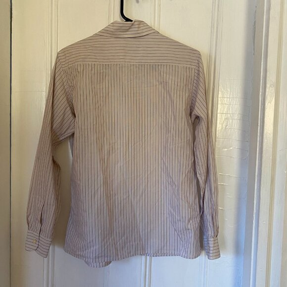 Paul Stuart Button Down Oxford - Purple and white pin stripes - Picture 4 of 5